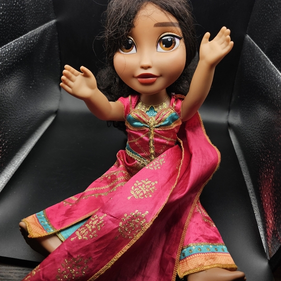 Jasmine Musical Toddler Doll DISNEY Aladdin Sings Speechless Princess Jakks 14" - Picture 5 of 6